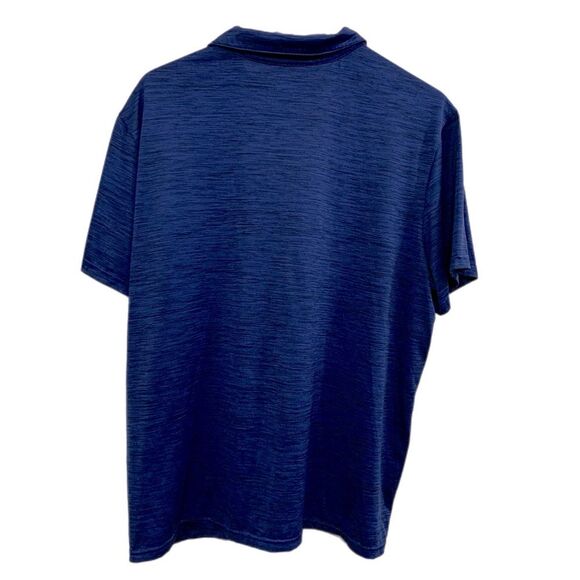 TEK GEAR DriTek Polo Men’s XL Blue Black Heather Short Sleeve Two Button. - Picture 2 of 11